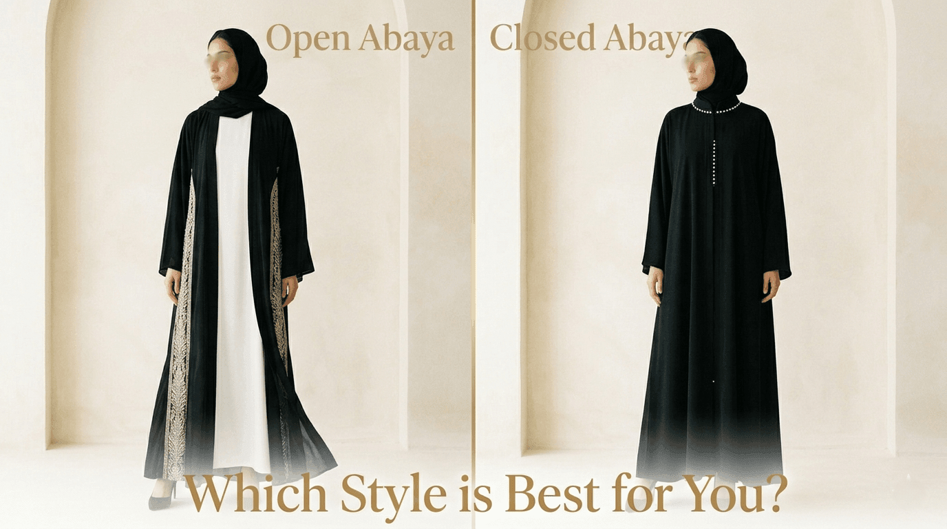 Open Abaya vs Closed Abaya: Which Style is Best for You? - Abaya Elegance