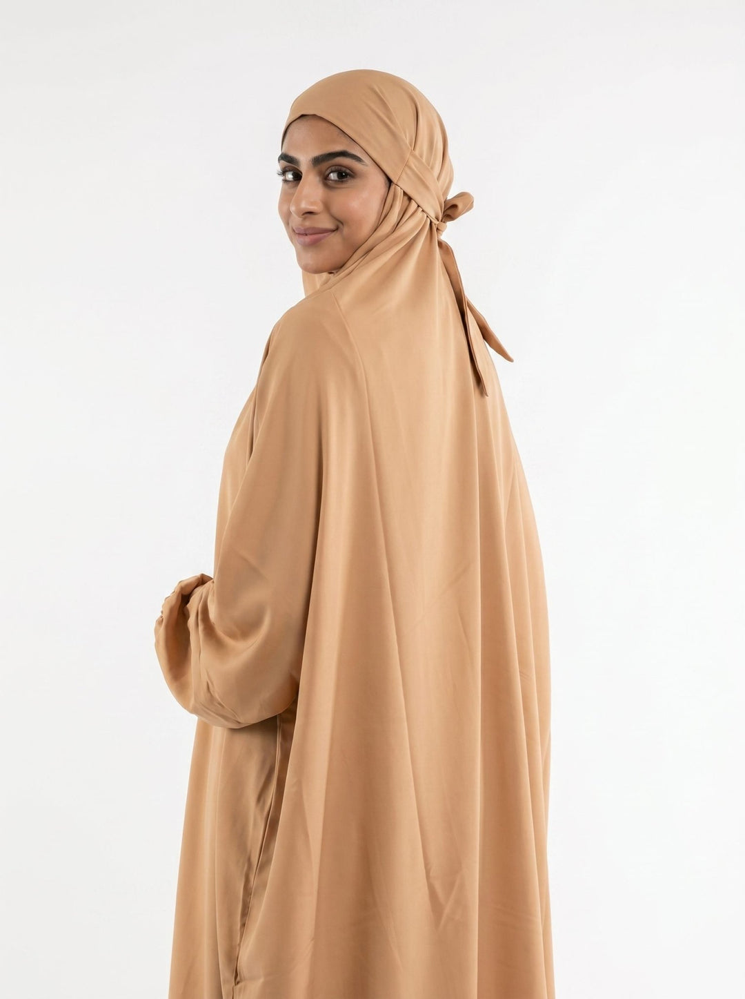 2 Piece Jilbab Set with Niqab – Caramel Gold - Abaya Elegance