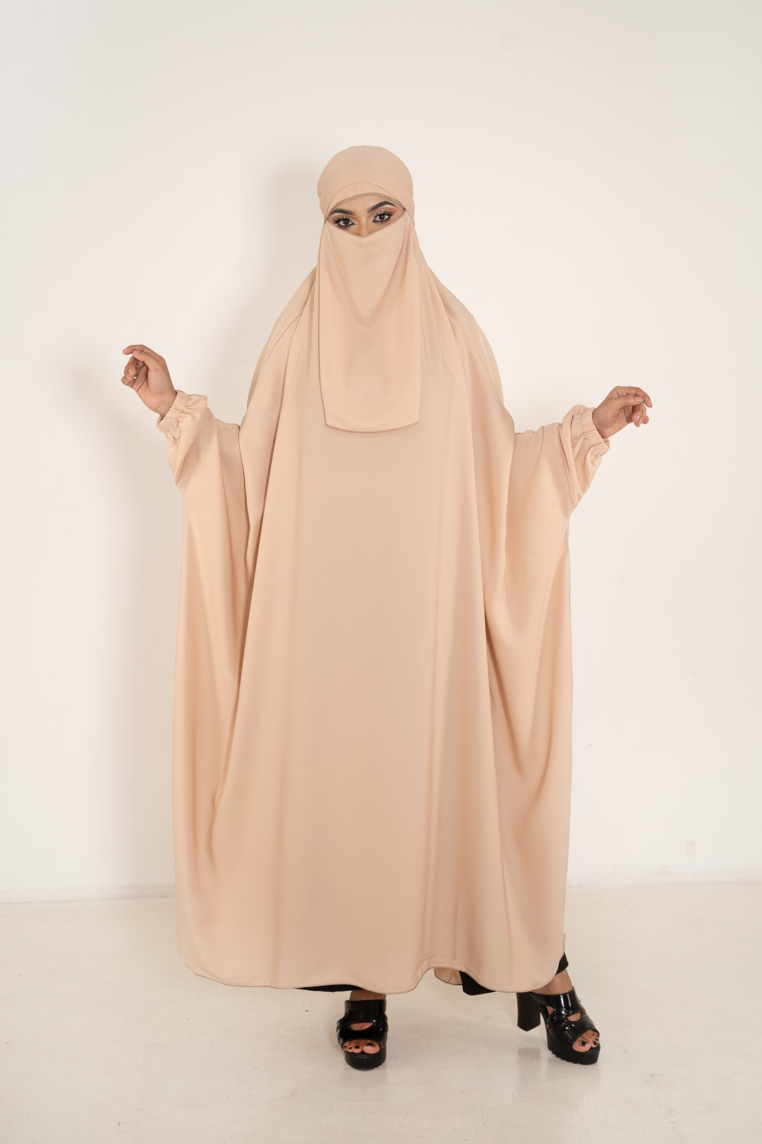 One Piece Jilbab Set with Niqab For Muslim women Abaya Elegance