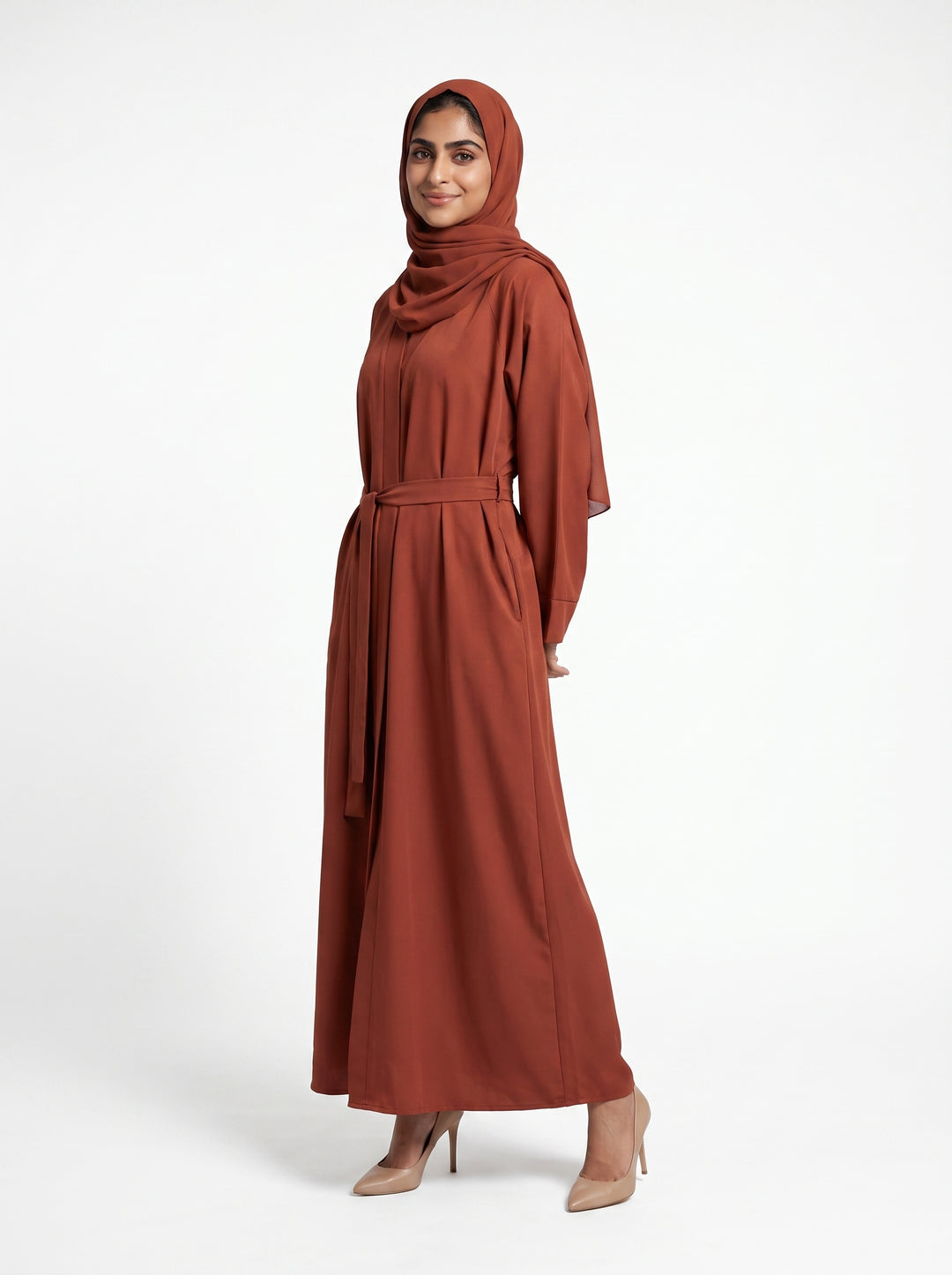 Premium Everyday Pocket Abaya with Matching Hijab – Made in Dubai