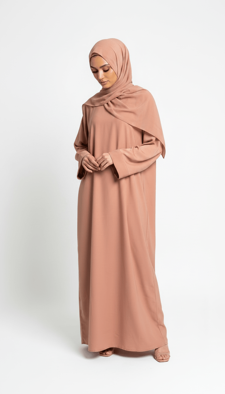 Blush Ease Abaya - Abaya Elegance