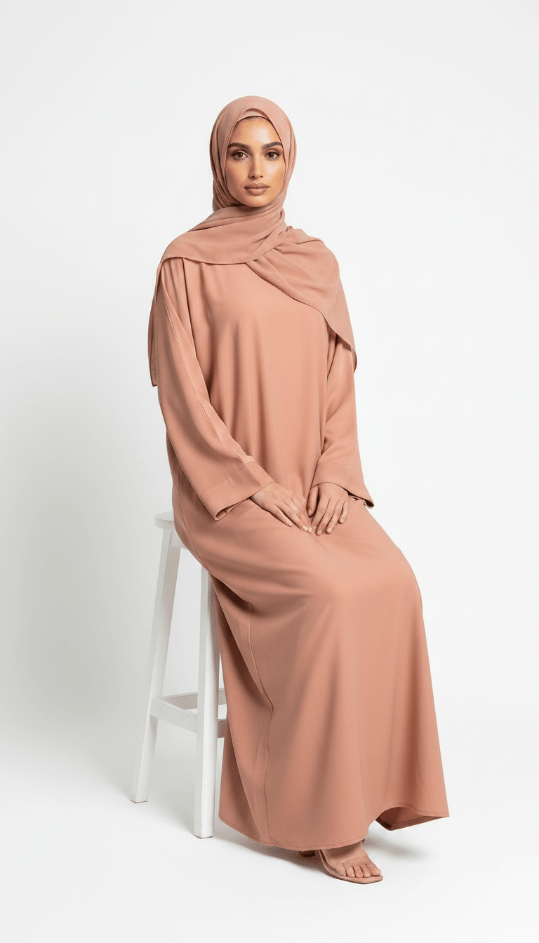 Blush Ease Abaya - Abaya Elegance