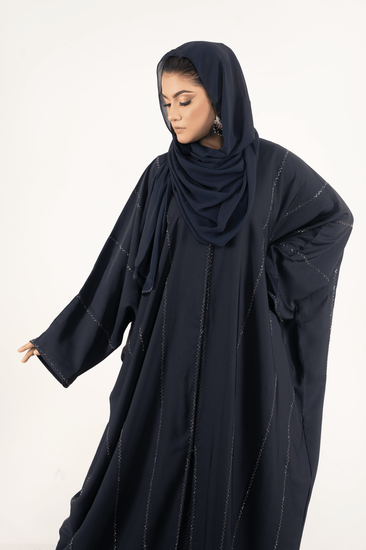 Butterfly Style Stonework Abaya for Modern Muslim Women - Abaya Elegance