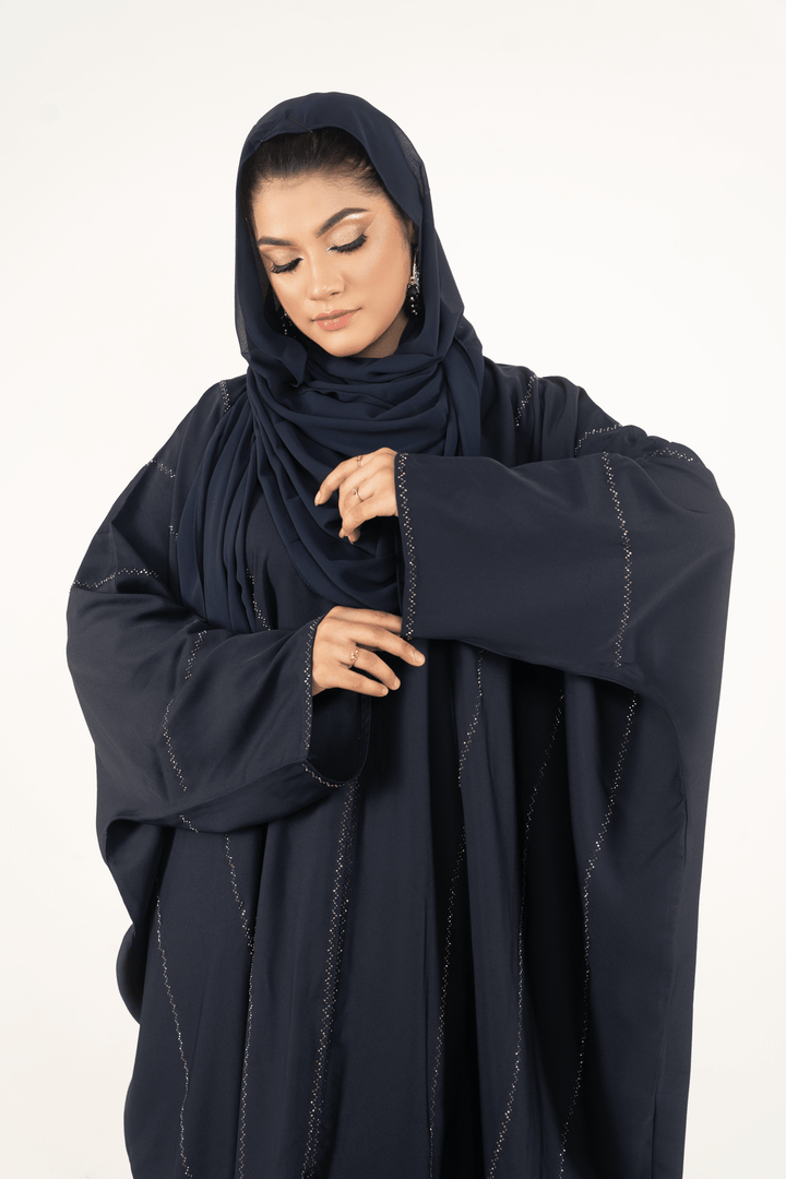 Butterfly Style Stonework Abaya for Modern Muslim Women - Abaya Elegance