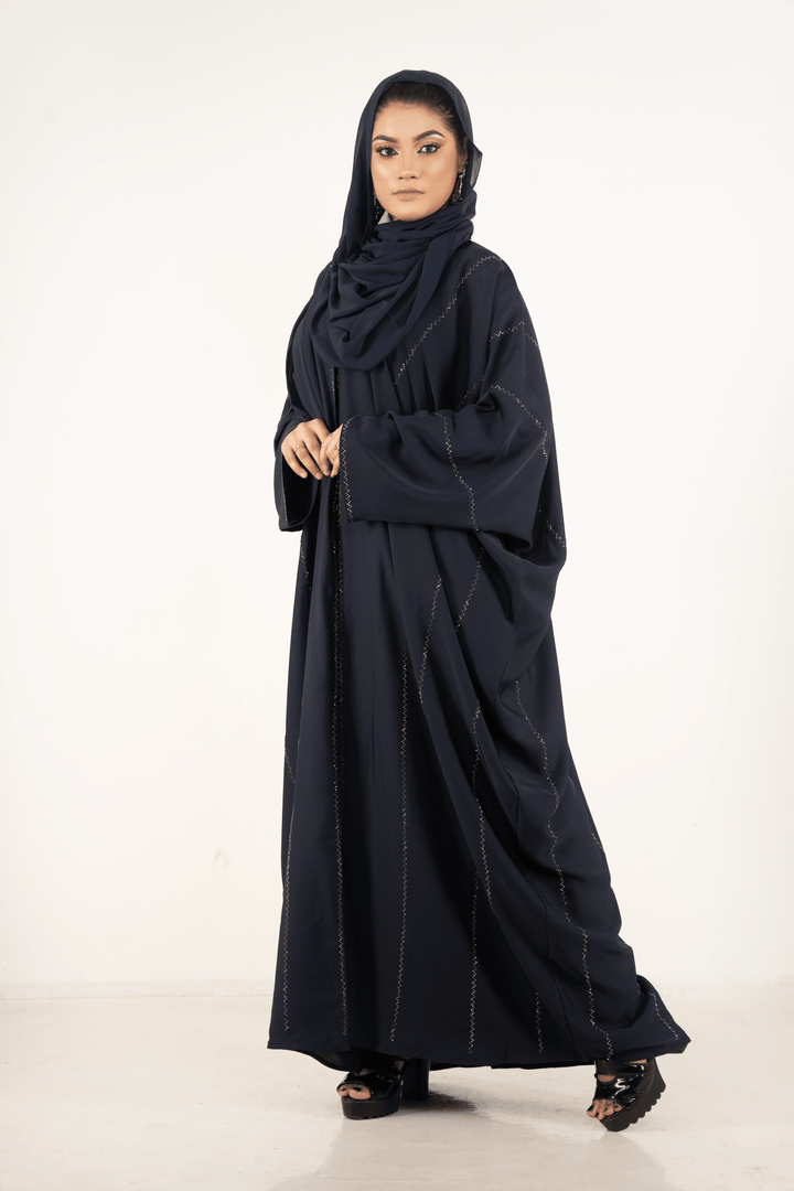 Butterfly Style Stonework Abaya for Modern Muslim Women - Abaya Elegance