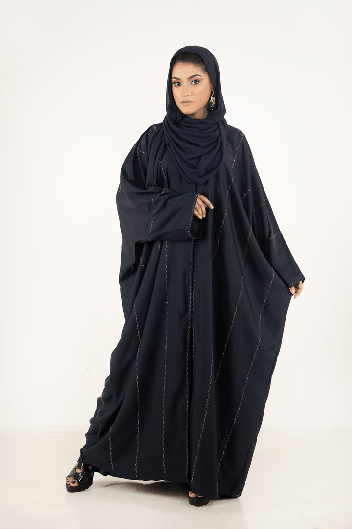 Butterfly Style Stonework Abaya for Modern Muslim Women - Abaya Elegance