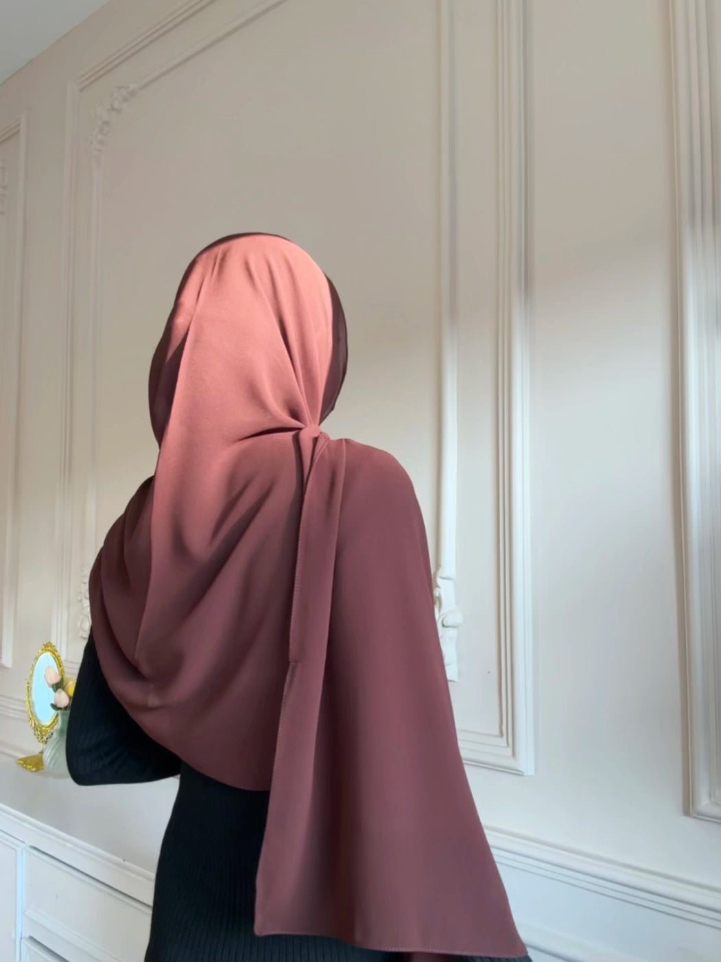 Chocolate Brown Chiffon Hijab - Abaya Elegance