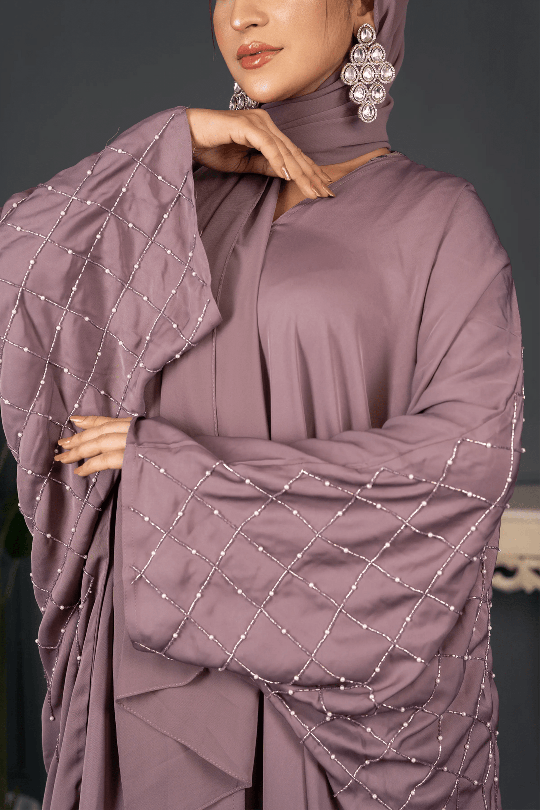 Elegant Handwork Abaya with Artisan Detailing - Abaya Elegance