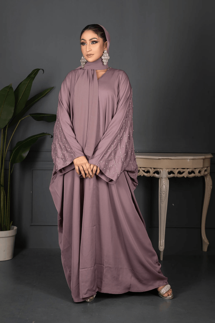 Elegant Handwork Abaya with Artisan Detailing - Abaya Elegance
