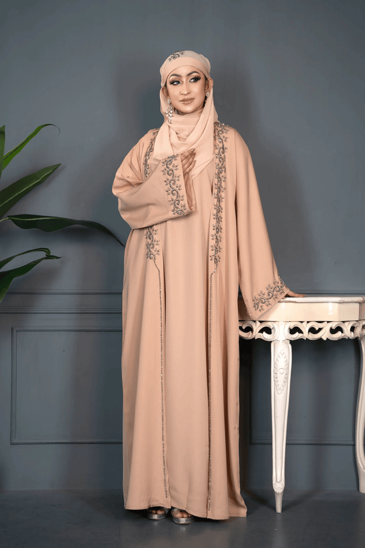 Handmade Handicraft Abaya with Luxury Artisan Detailing - Abaya Elegance