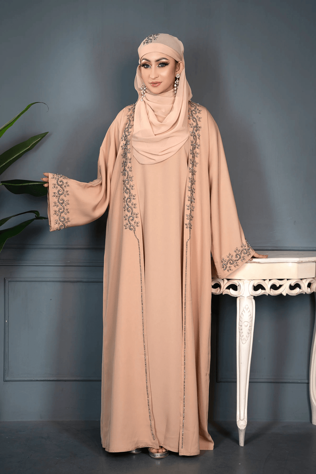 Handmade Handicraft Abaya with Luxury Artisan Detailing - Abaya Elegance