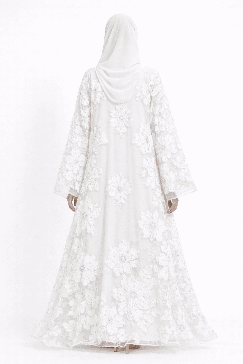 Ivory Bloom Essence Abaya - Abaya Elegance