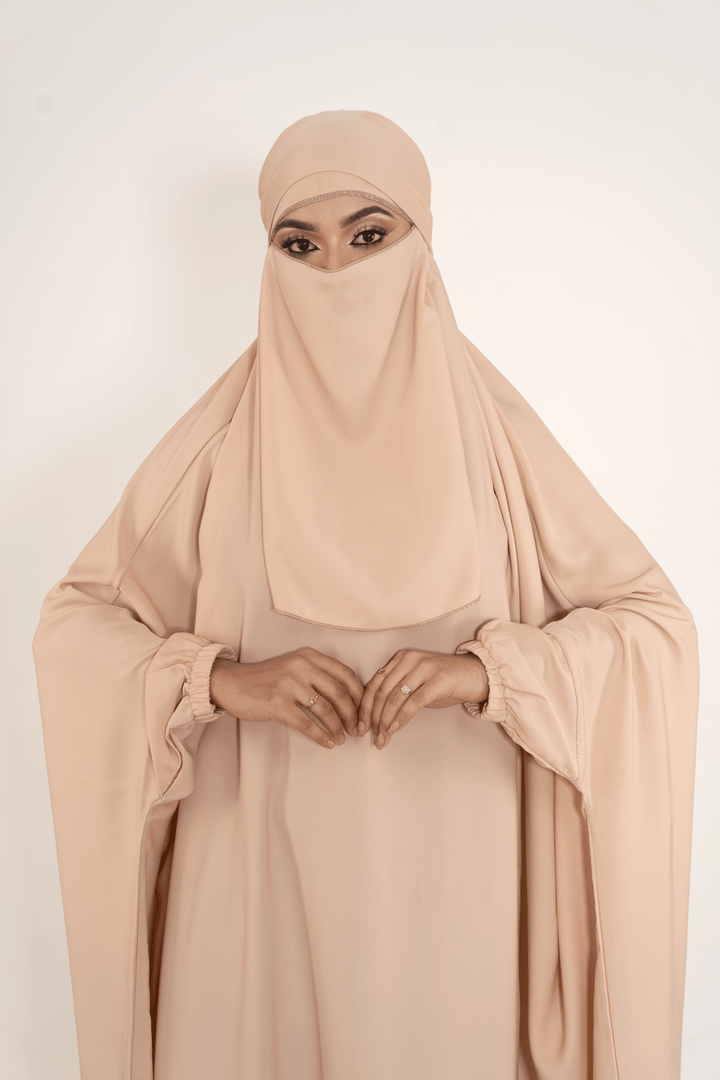 One Piece Jilbab Set with Niqab For Muslim women - Abaya Elegance