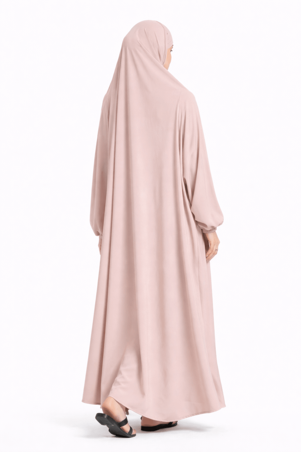 One Piece Jilbab With Niqab - Pink - Abaya Elegance