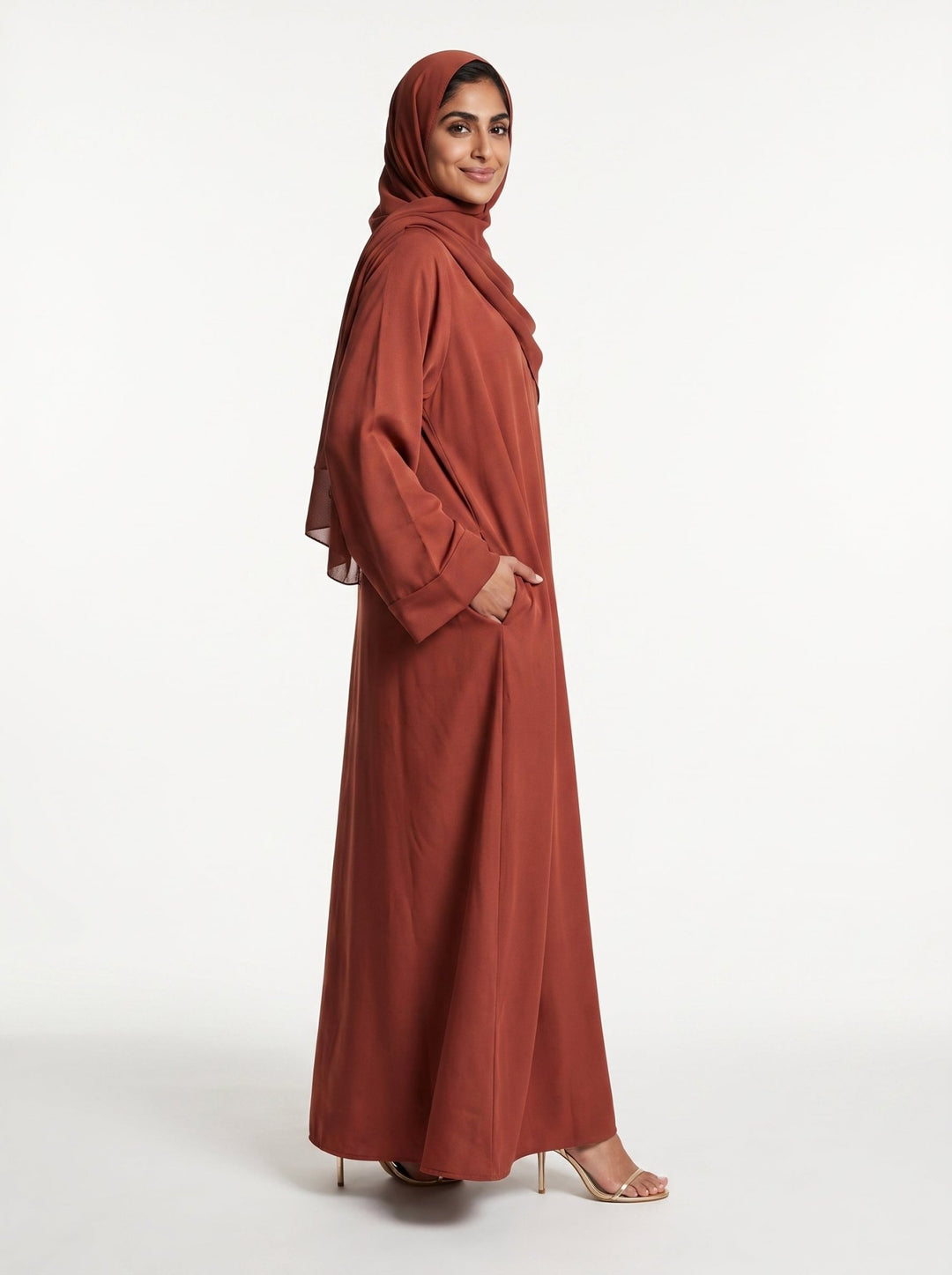 Premium Everyday Pocket Abaya with Matching Hijab – Made in Dubai - Abaya Elegance